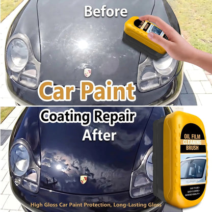 Car Windshield Oil Film Remover Crystal Clear Vision Glass Cleaner Brush For Front Interior Window Windshield Cleaning Care Tool