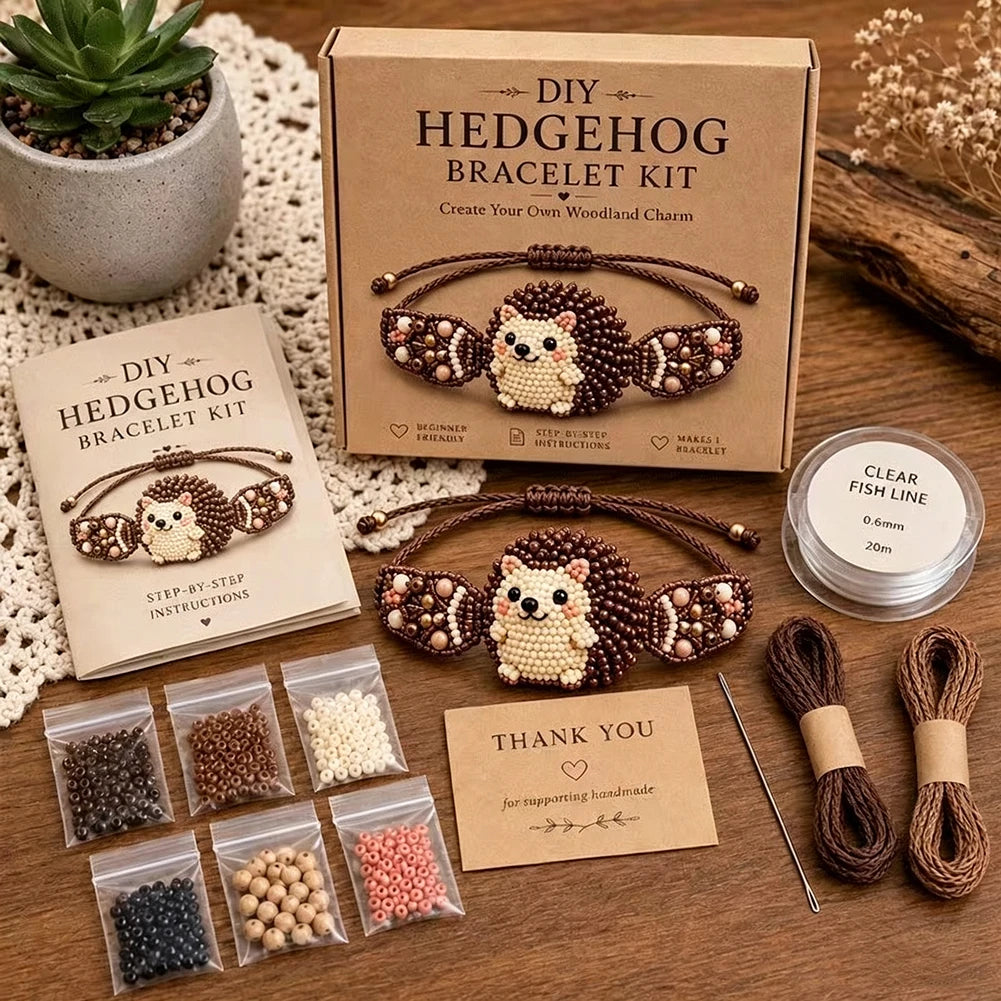 DIY Beaded Bracelet Making Kit,All in 1 Jewelry Making Set Beginner-Friendly Beaded Animal Making Kits,(Non Finished Products)