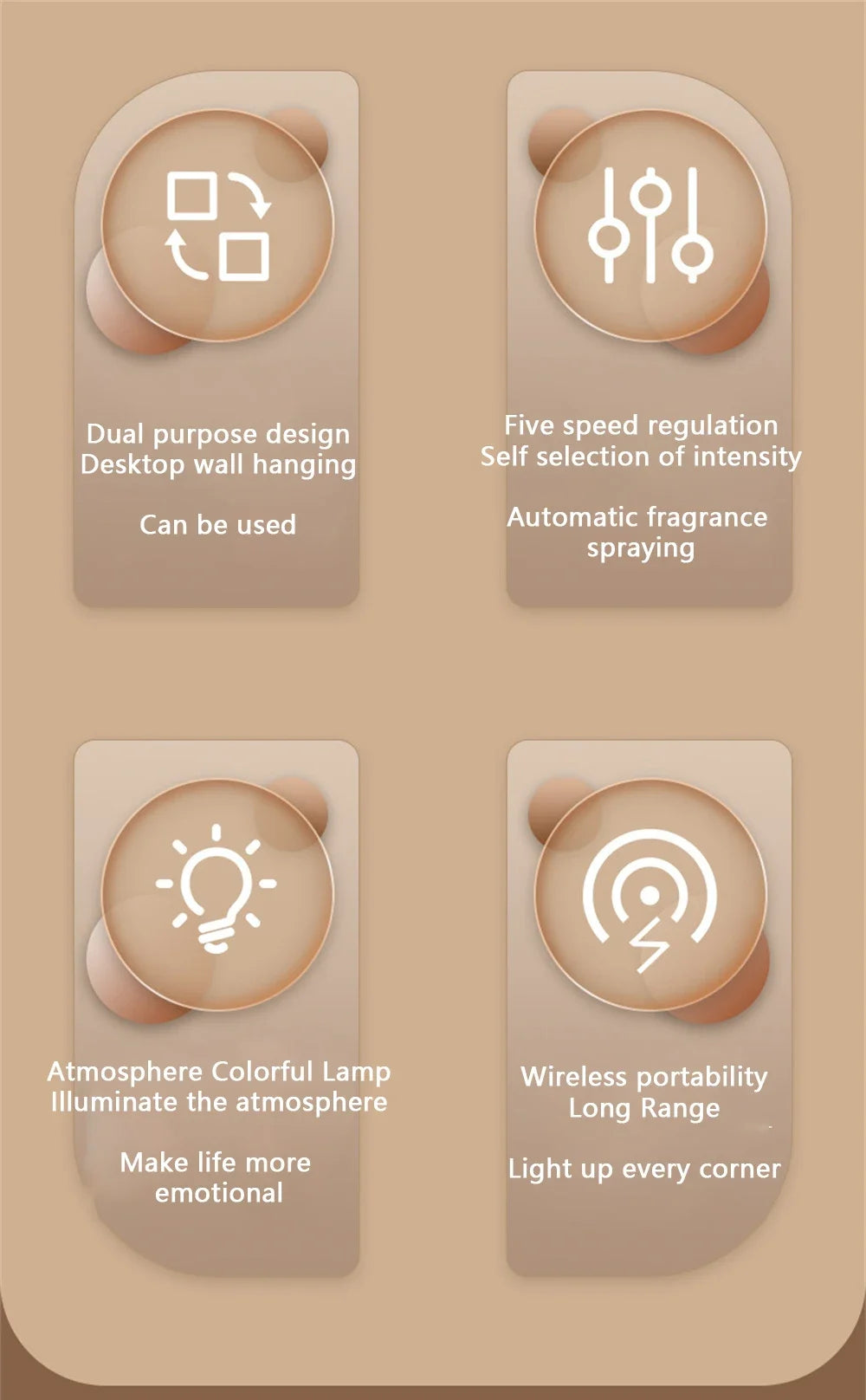 Wall-mounted Oil Aromatherapy Machine Air Purifying Automatic  Diffuser Toilet Deodorization Fragrance Humidifier Colorful Night
