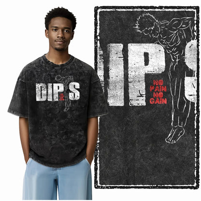 YG BODY BUILDING Printed Cotton Acid Washed Graphic Unisex T Shirt Cool CROSSFIT Streetwear Men Tshirts Big Size Tee for Men