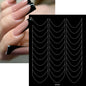 1pcs Curved French Lines Nail Art Stencils Stickers V-shaped Pattern Classic French Nail Decals Drawing Line Aid Nail Sticker To