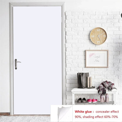 90x210cm/30X500cm Grey Wood Grain Wallpaper On The Door Adhesive  Furniture Refurbish Sticker Home Decor Wall Decal Door Sticker