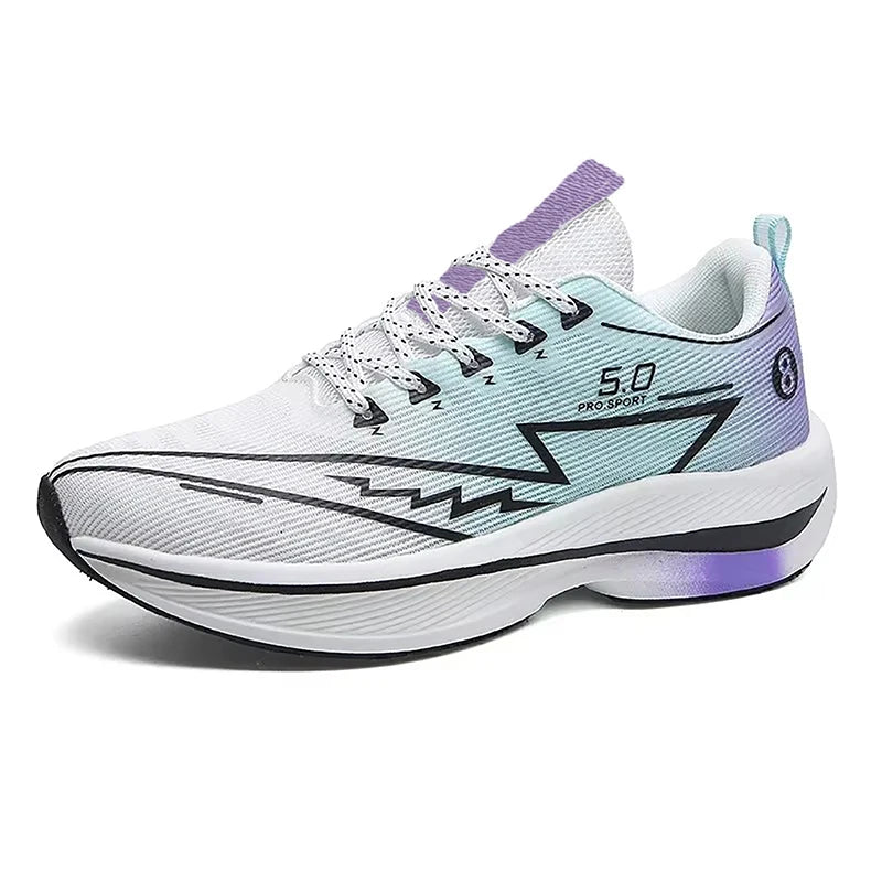 Brand Men's Carbon Plate Running Shoes Soft Cushion Shock Absorbing Sports Shoes Unisex Sneakers Light Anti-Slip Training Shoes