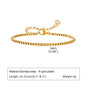 Non Tarnish Stainless Steel Bracelet Gold Plated Stackable for Women, Thin Herringbone Chain Bracelet Waterproof Jewelry Gift