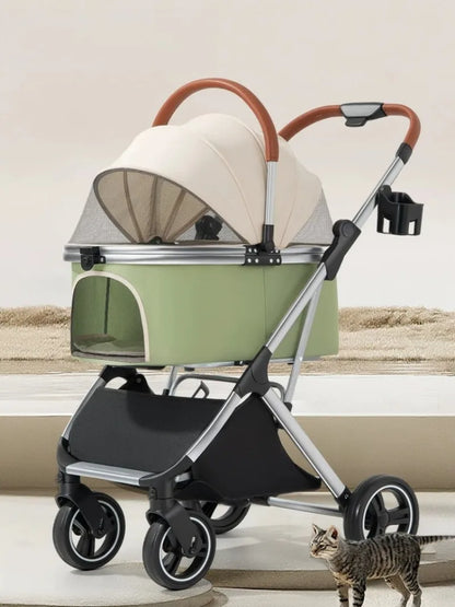 Lightweight Pet Strollers Carrier Car Foldable Travel Carrier for Cat Dog Detachable Pet Strollers Portable Pet Carrier Bag