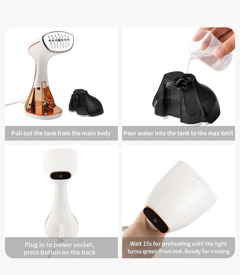 HOMEFISH 2025 Touchscreen Heatproof Handheld Hanging Steam Iron Mini Vertical Iron Brush