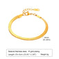 Waterproof Stainless Steel Chain Bracelets For Women , Gold Plated Fashion Stackable Link Bracelet Gifts