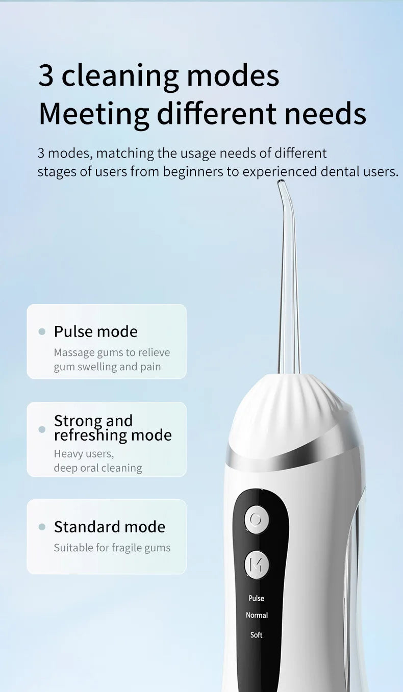 Electric Toothbrush Dental Irrigator Cleaning Machine with Residual Teeth Gap Cover Oral Beauty Device for Better Flossin