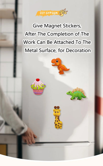 Arts and Crafts Set Painting Kit Unpainted DIY Dinosaur Space Projects Creative Blank Model Toys Graffiti Montessori Educational