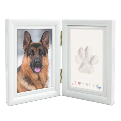 Hot Sale DIY Pet Paw Print Memorial Kit With Clay Mold Photo Frame Exquisite Gift Box for Dog Cat Loss Keepsake Creative Lovers