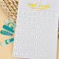 3D Glittery Gothic Letter Design Nail Art Stickers Uppercase Alphabet Letters Artistic Designs DIY Nail Art Decals Decoration #1