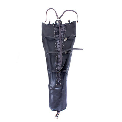 Super Tight PU Leather Mermaid Bondage Kit with Fetish Bodysuit Harness Leg Bag for Couple Cosplay Sex Binder BDSM Clothes