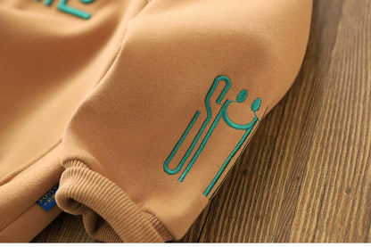 New Big Size Spring Autumn Boys Shirt Fashion Letter Smile Full Sleeve Teenager Boys Sweatshirt 3-12 Years Children Top Clothes