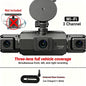 Dashcam 4 Channels WiFi Car DVR Dashboard Cameras for Car Way Back Box Parking Mode 24H Front and Rear Interior 360 Dash Cam