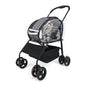 2026 New Pet Stroller 4-Wheel Foldable Jogger for Small Medium Dogs Cats, Lightweight Travel Carrier with Detachable Basket