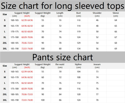 Fashionable summer men's striped patchwork print breathable round neck long sleeved pants set outdoor casual wear