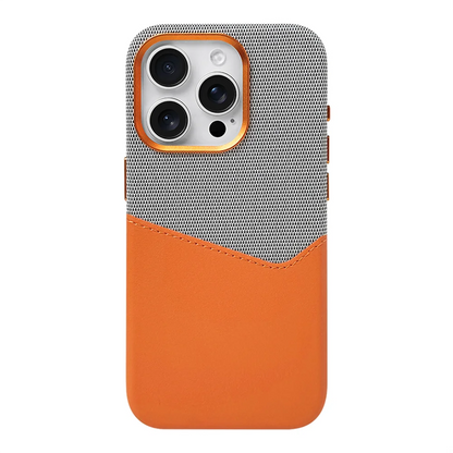 Card Holder MagSafe Leather Case For iPhone 17 Pro Max 16 15 14 Plus 13 12 Pocket Wireless Charging Alloy Lens Hit Color Cover