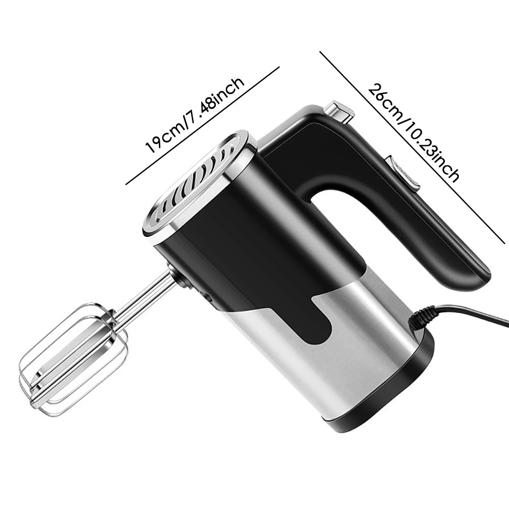 800W Electric Food Mixer Double Sticks Egg Beater Knead Dough 5 Speeds Kitchen Blender Cream Jam Pudding Milkshake Hand Mixer