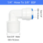 YQBS RO Aquarium Accessories Quick Connector 1/8 1/4 3/8 1/2 3/4BSP Male Thread Adapter Elbow Combination Tube