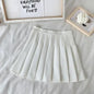 Solid Color A-line Short Women Summer Western Cloth Fabric High Waist Slim Half Skirt Autumn Winter Jk Short Skirt Sweet Style
