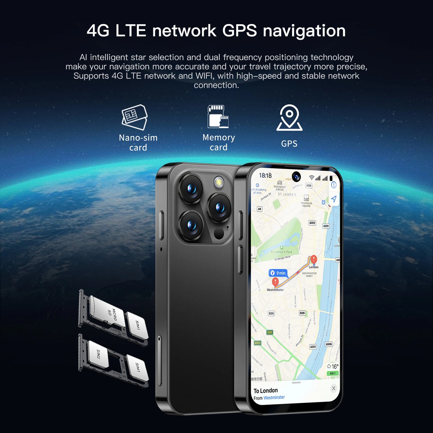 SERVO 19PRO Android Mini Smartphone 4G LTE Dual SIM Standby 6GB RAM 128GB ROM Play Store WiFi OTG 3.88" Screen Small Smart Phone