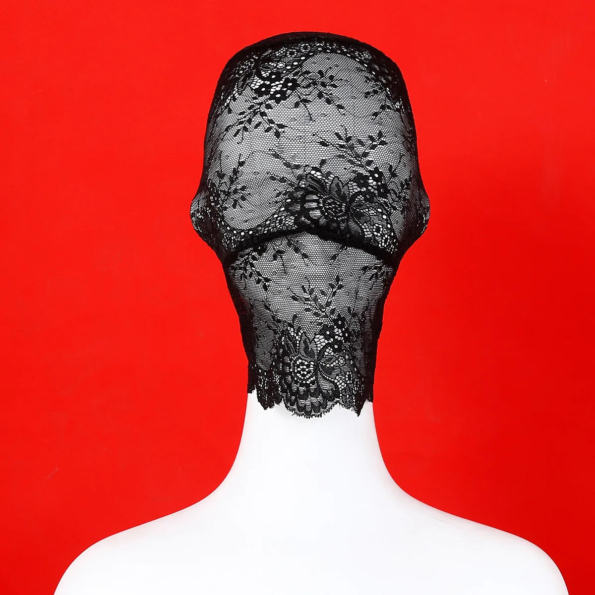 TleMeny Black Transparent Lace Bondage Fetish Mask Hood For Men Women Gay Adult Bdsm Role Play Games Sex Fun Party Play Costumes
