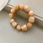 Multicolor Irregular Acrylic Beaded Bangles for Women Geometric Smudge String Bracelet Beach Vacation Style Couple Jewelry W