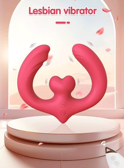 APP Strapless Strap-On G-Spot Dildo Vibrator Realistic Double-Ended Vibrating Butt Plug Anal Sex Toys for Women Lesbians Couples