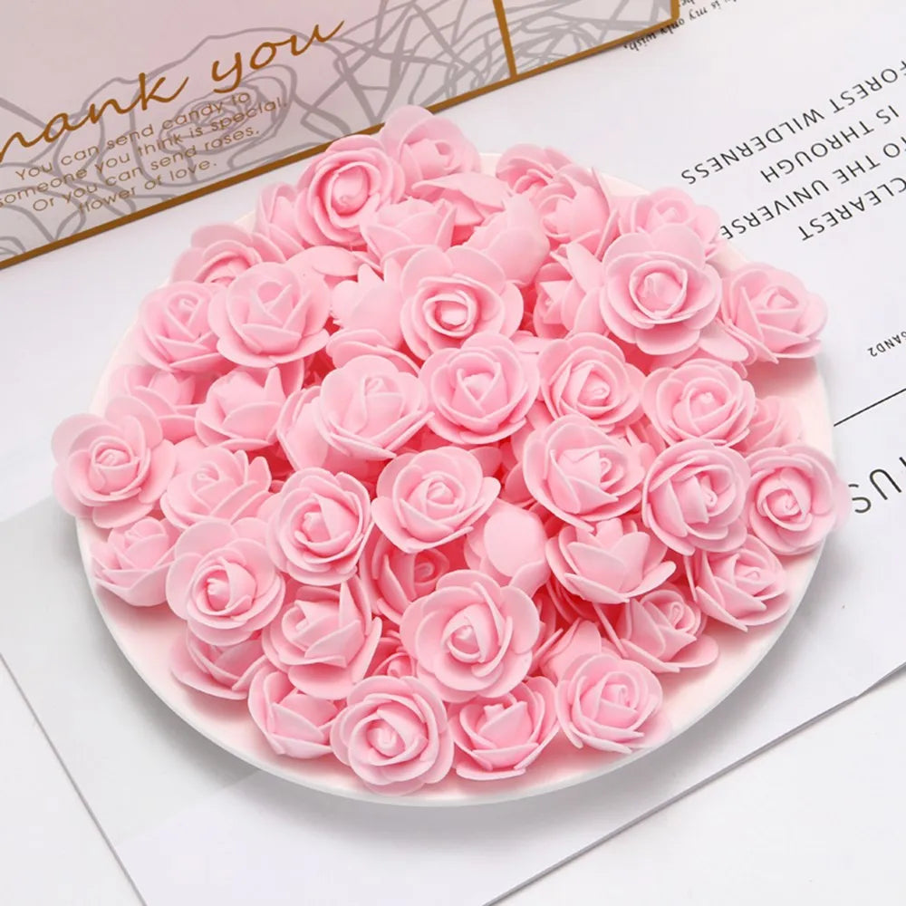 PE foaming Artificial Flowers Home vase table Wedding ornaments DIY gift Scrapbook Bubble Bear Valentine's Day Arch wreath Decor