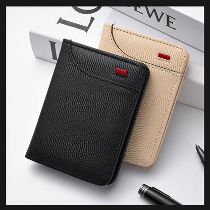 Men's Wallet Vertical Multi Card Small Wallet Driver's License Youth Mini Student Change Bag Card Bag