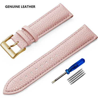 SAMCO Genuine Leather Watch Band 12/14/16/18/19/20/21/22/24 mm Watch Strap for Man Women High-quality Wrist Watchband + Tool