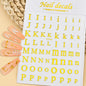 3D Glittery Gothic Letter Design Nail Art Stickers Uppercase Alphabet Letters Artistic Designs DIY Nail Art Decals Decoration #1
