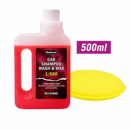 500ml Pink Foam Car Wash Soap, High-Concentration Wax Builds Ceramic Coating, Nourishes & Protects All Car Paint