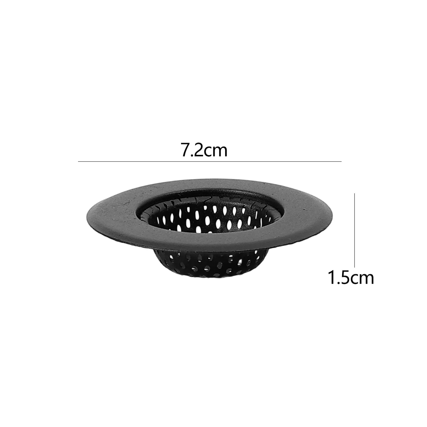 Black Stainless Steel Mesh Sink Strainers Kitchen Bathroom Sink Filters Sink Strainer Drain Hole Filter Trap Waste Screen S/M/L