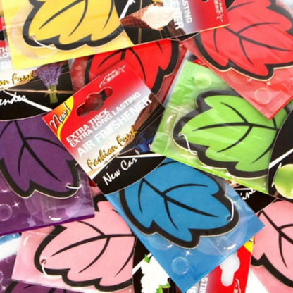 6/30/60/120/240/360/600pcs Leaf Shape Car Air Freshener  Paper Auto Hanging Vanilla Perfume Fragrance Accessories Interior