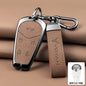 Car Interior Accessories Zinc Alloy Leather Key Case Cover Holder Chain For Voyah Free I-Land Dreamer PHEV Luxury Protective