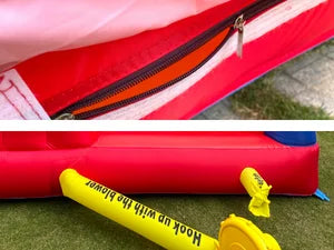 KF Bounce House with Slide Commercial Bouncy Castle for Age 8-12 Inflatable Bounce House with Blower for Outdoor Party