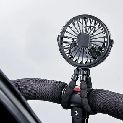 Stroller Fan for Baby Stroller Cart Hanging Fan Clip Mini Fan USB Quiet Electric Clip Fan Home 3 Speed Desktop Small Cooling Fan