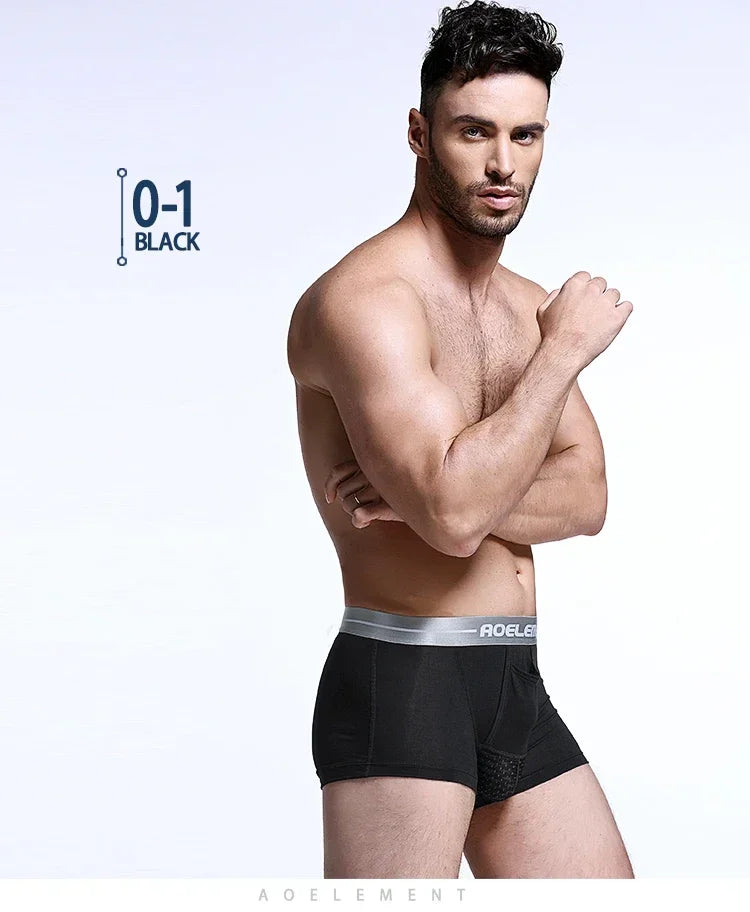 Bullet separate underwear Men's ventilated summer dry underpants Ice silk bag ice healthy boxers