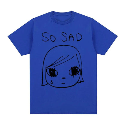 Yoshitomo Nara Sad Vintage T-shirt Japan Party Cotton Men T shirt New Tee Tshirt Womens Tops