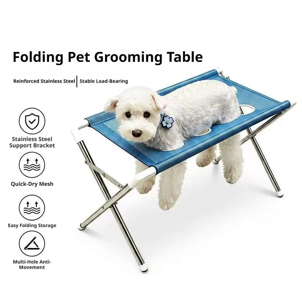 Breathable Mesh Pet Bath Stand Foldable Cat And Dog Bath Table Small Pet Bath Labor-saving Support Frame ﻿