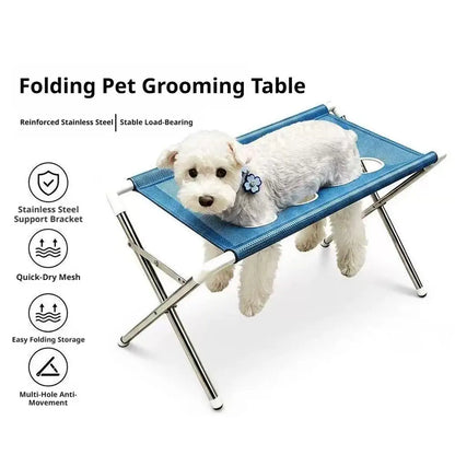 Breathable Mesh Pet Bath Stand Foldable Cat And Dog Bath Table Small Pet Bath Labor-saving Support Frame ﻿
