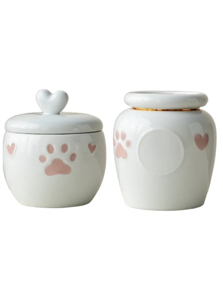 Moisture-Proof Sealed Pet Urn for Ashes - Custom Engraved Memorial Keepsake for Small Dogs and Cats, Forever in Heart