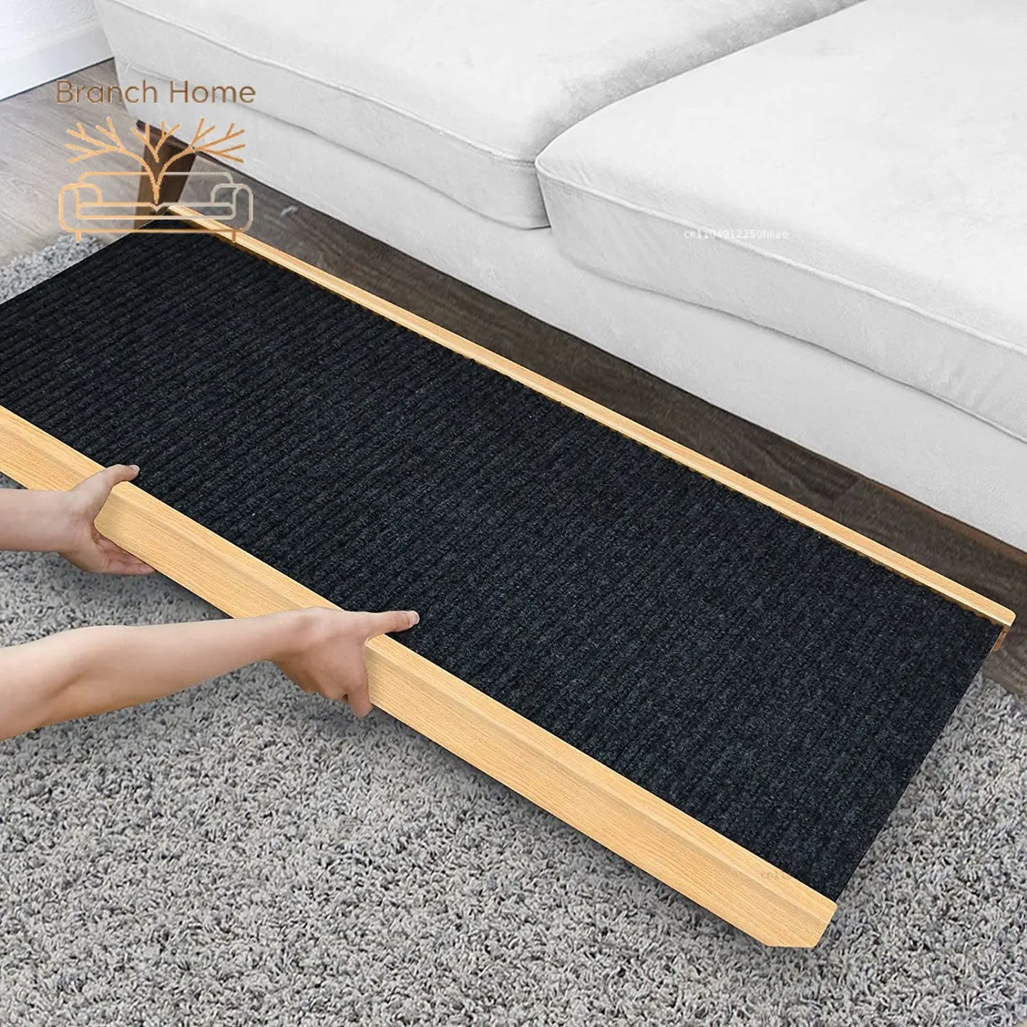 Adjustable Wooden Pet Dog Ramp Comfortable Folding Non-Slip Carpet Surface Foldable Climbing Ladder For Car Bed Pet Carriers