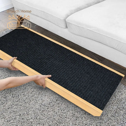 Adjustable Wooden Pet Dog Ramp Comfortable Folding Non-Slip Carpet Surface Foldable Climbing Ladder For Car Bed Pet Carriers