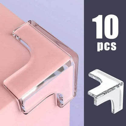 10PCS Clear Anti-collision Coffee Table Furniture Corner Protectors Soft Corner Sheathing Living Room Decor