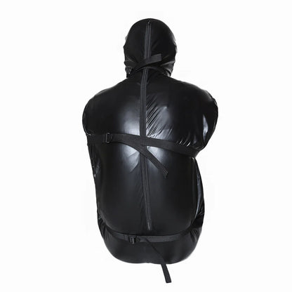 Sex Slave Binding Straitjacket Erotic Costume BDSM Bondage Mermaid Mummy Restraint Bags Sleeping Bag Leather Bodysuit Arm Binder