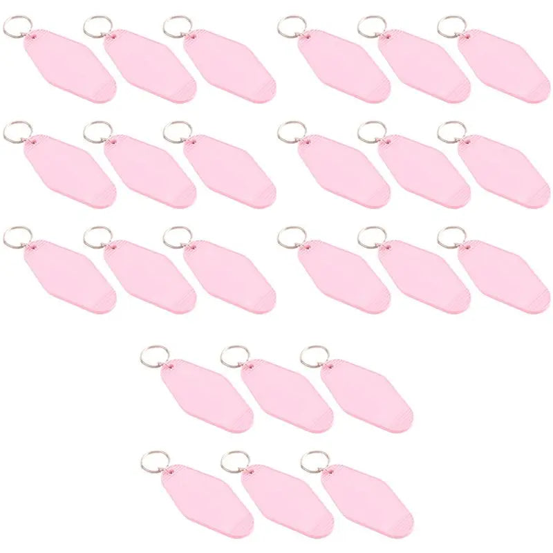 A84E-24 Pcs Vintage Motel Keychain DIY Blank Hotel Keychains Heat Transfer Blank Keychains Bulk Sublimation
