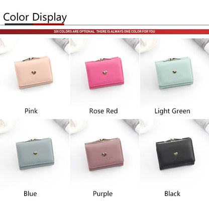New Mini Short Women Wallets High Quality Coin Pocket Luxury Female Purses Card Holder Photo Holder Cute Wallet For Girls