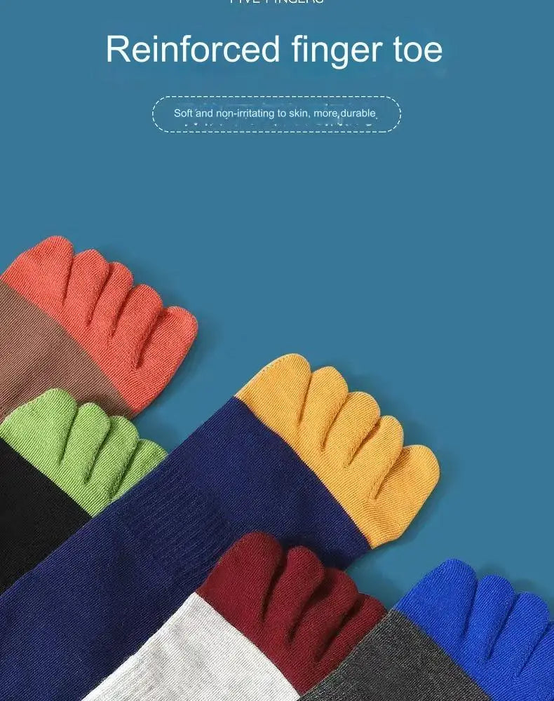 5 Pair Men's Casual Five-Toe Cotton Socks Breathable Five-Toe Sports Socks High Quality Split Toe Socks For Men